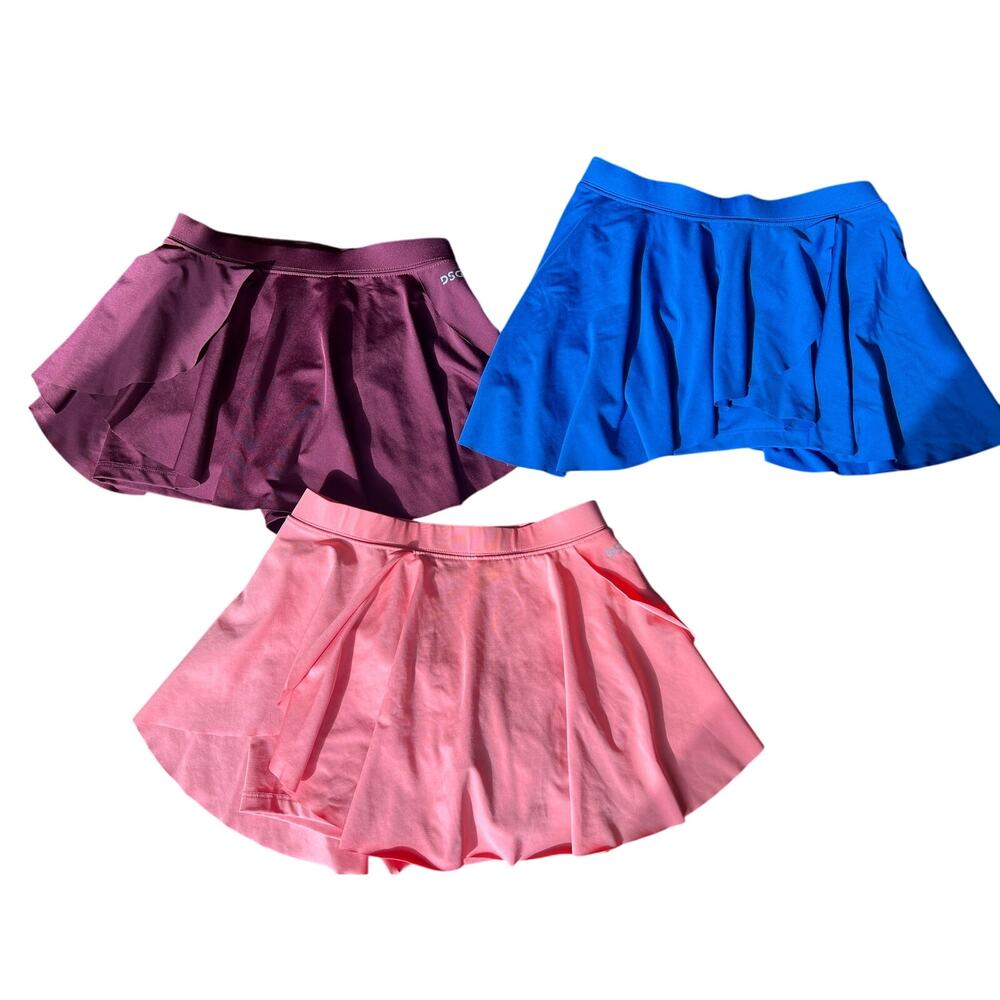 Girls DSG Performance Mid-Rise Skorts, Small, 8-9, Athletic, Pink/Purple/Blue
